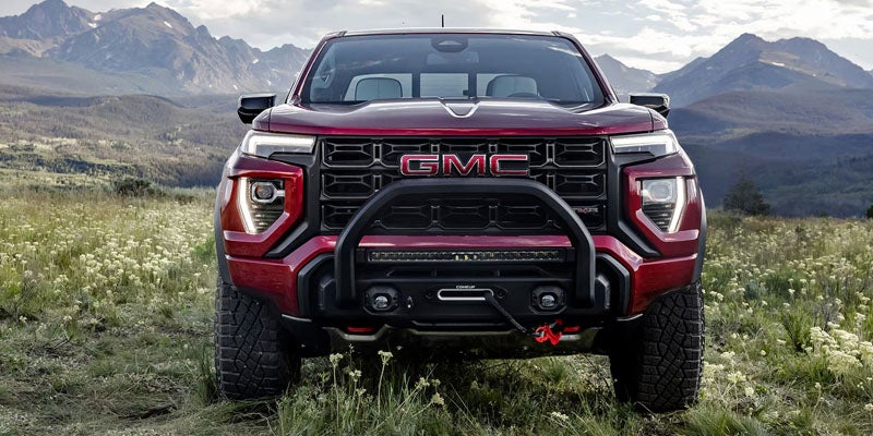 2026 GMC Canyon front view showcasing bold exterior styling