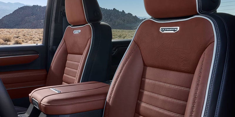 2026 GMC Sierra 2500 HD Pro premium front seats and center console