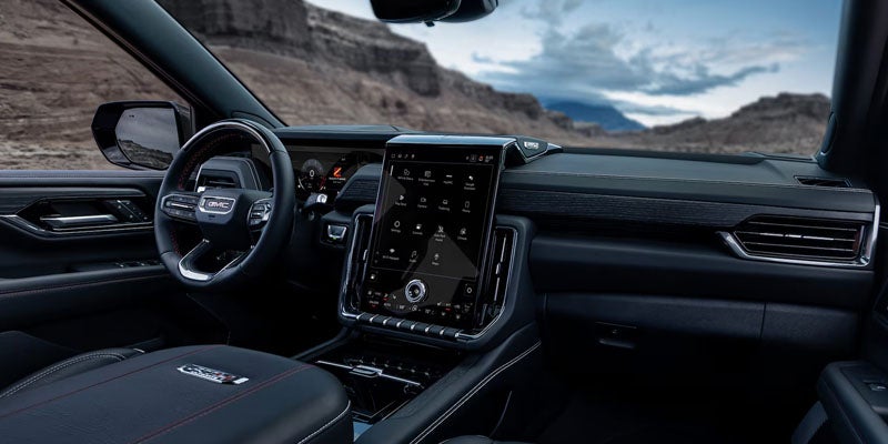 2026 GMC Yukon interior featuring advanced driver controls and safety technology